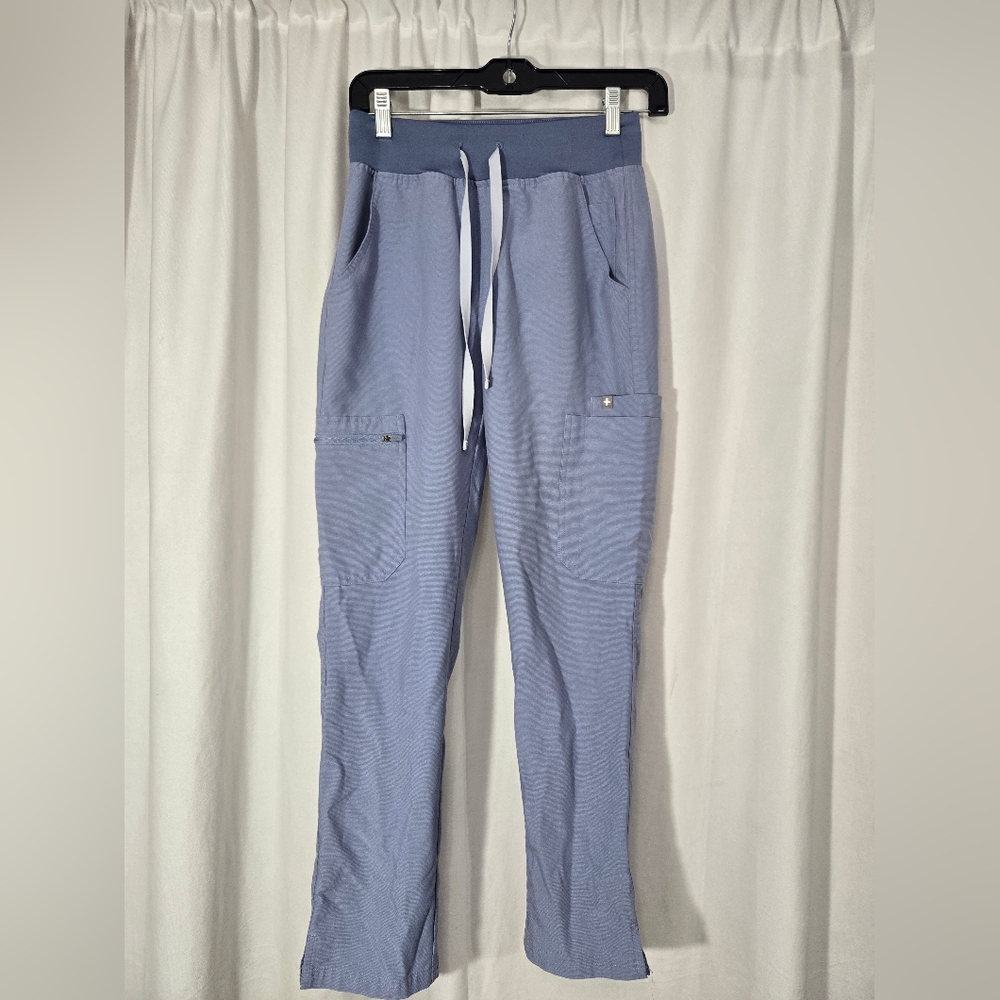 Figs Womens Light Blue Drawstring Scrub Pants
